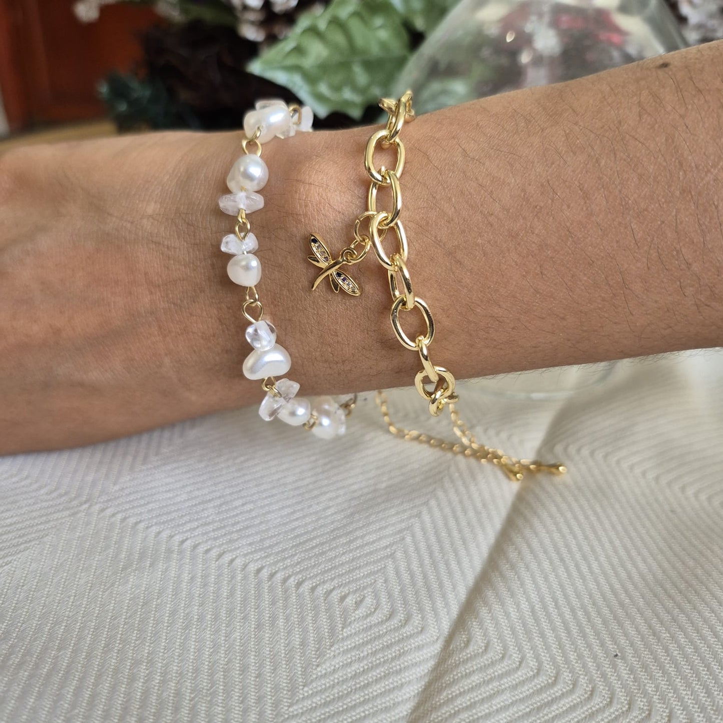 Pulsera Libelula Perla
