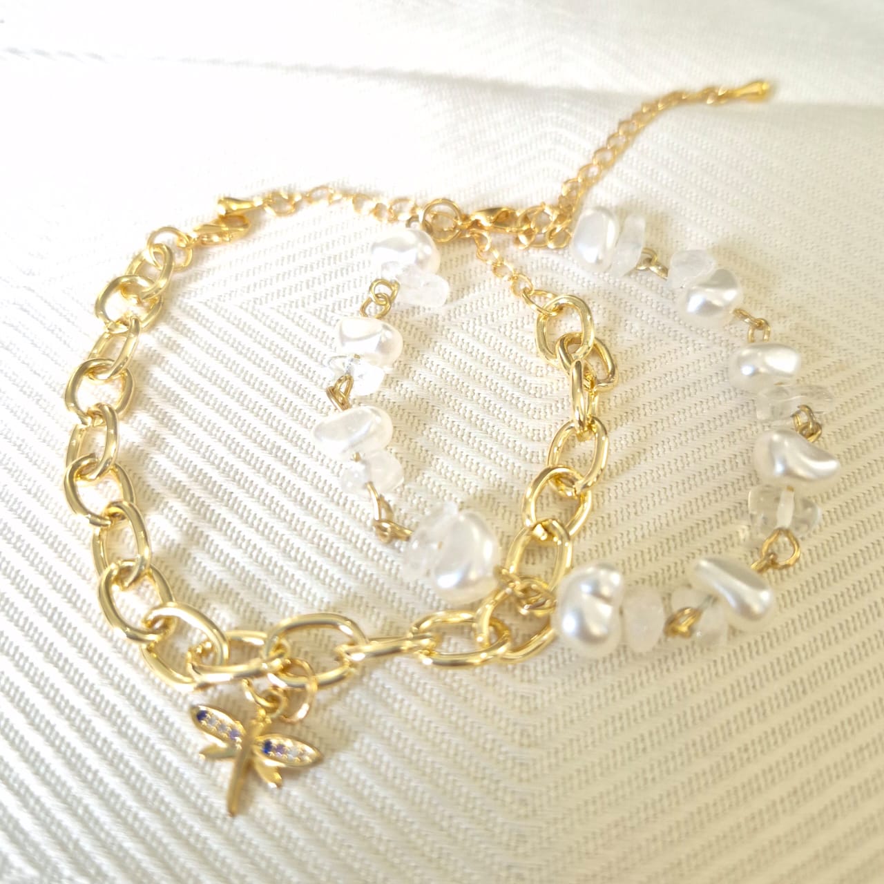 Pulsera Libelula Perla